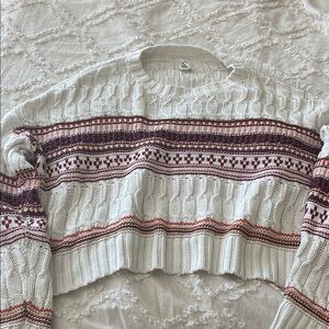 Me to We White Knit Sweater